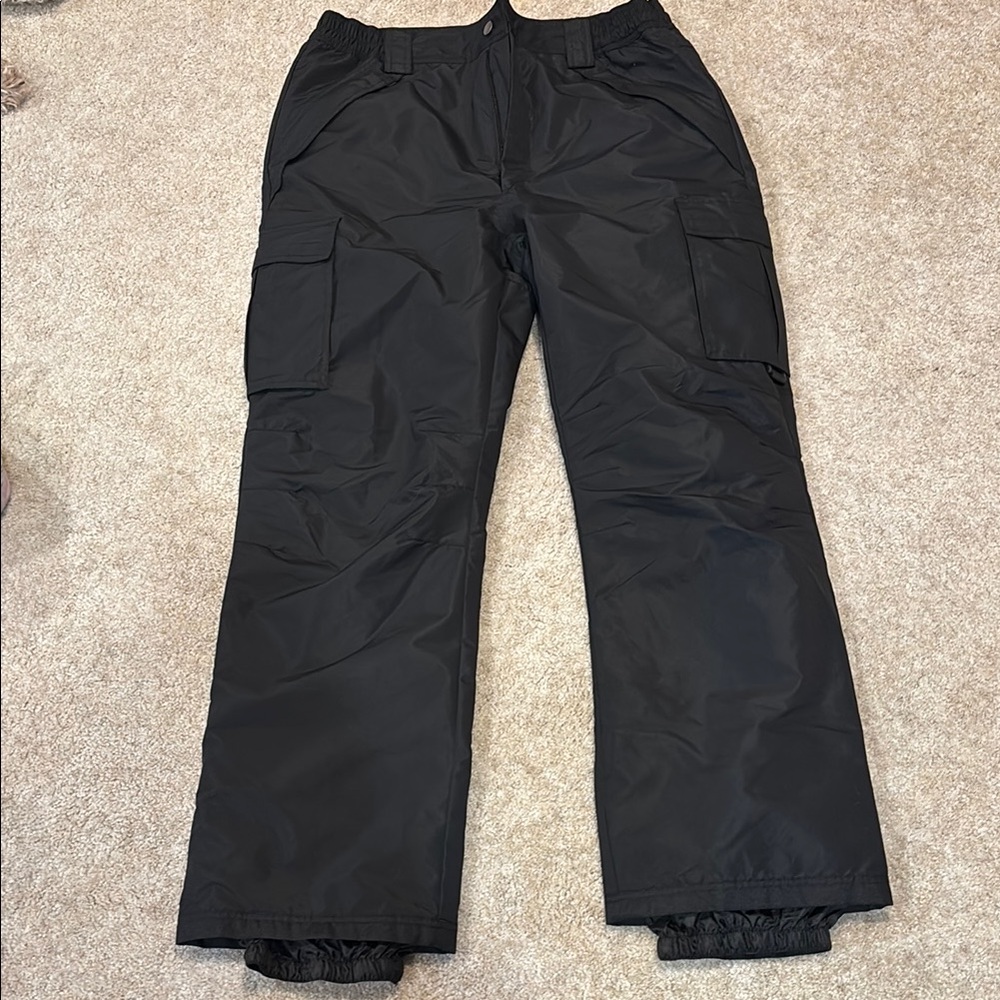 Men’s Black Cargo Snow Pants